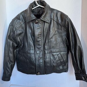 Dona Michi Kids 100% Genuine Leather Jacket – Black – Size Small